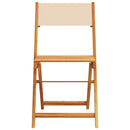 vidaXL 8 db bézs szövet és tömör fa összecsukható kerti szék