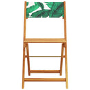 vidaXL 4 db zöld szövet és tömör fa összecsukható kerti szék