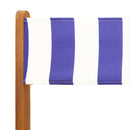 vidaXL 6 db kék és fehér szövet és tömör fa összecsukható kerti szék