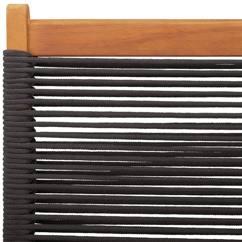 vidaXL 4 db fekete tömör akácfa összecsukható kerti szék