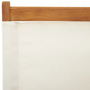 vidaXL 4 db krémfehér szövet és tömör fa összecsukható kerti szék