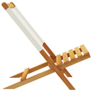 vidaXL 6 db krémfehér szövet és tömör fa összecsukható kerti szék