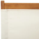 vidaXL 6 db krémfehér szövet és tömör fa összecsukható kerti szék