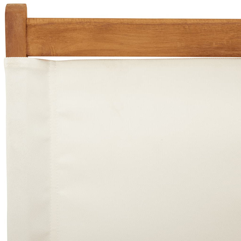 vidaXL 8 db krémfehér szövet és tömör fa összecsukható kerti szék