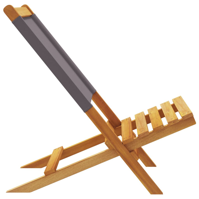 vidaXL 8 db antracitszürke szövet és tömör fa összecsukható kerti szék