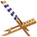 vidaXL 4 db kék és fehér szövet és tömör fa összecsukható kerti szék