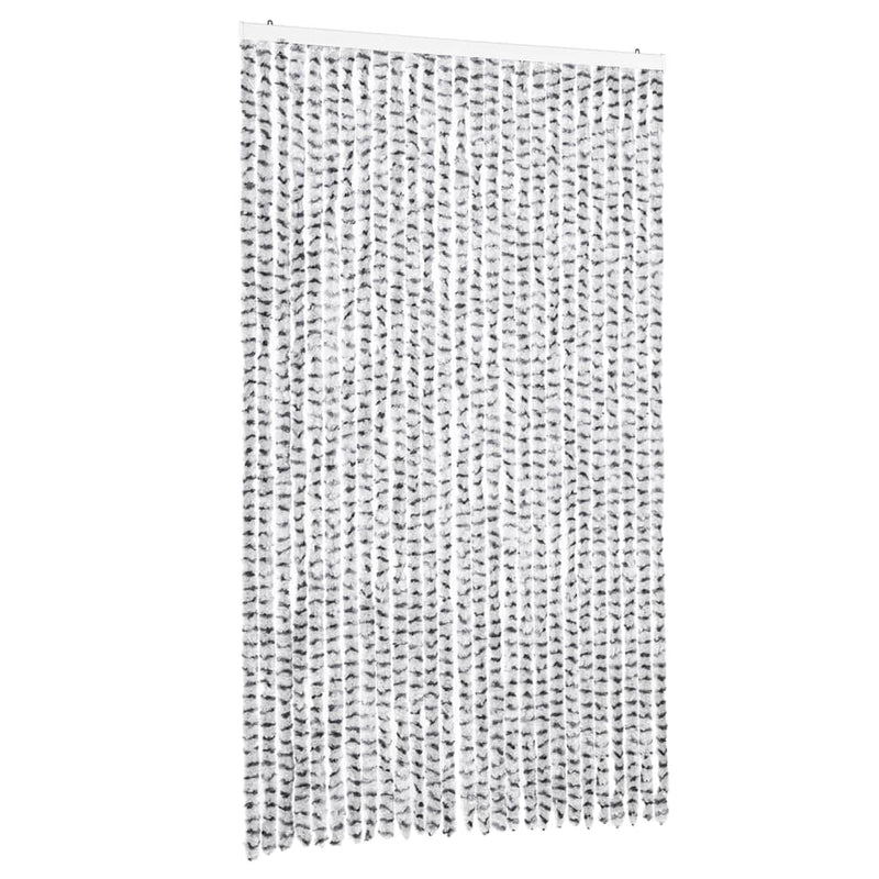 vidaXL világosszürke és sötétszürke zsenília rovarfüggöny 118x220 cm