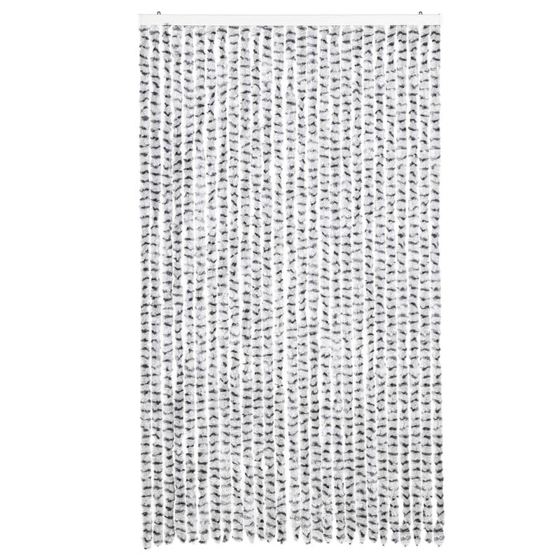 vidaXL világosszürke és sötétszürke zsenília rovarfüggöny 118x220 cm