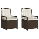 vidaXL 2 db barna polyrattan dönthető kerti szék