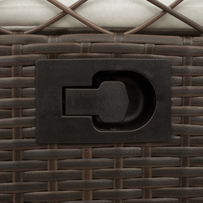 vidaXL 2 db barna polyrattan dönthető kerti szék