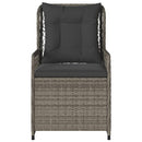 vidaXL 2 db szürke polyrattan dönthető kerti szék