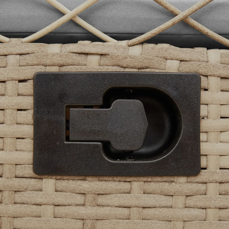 vidaXL 2 db bézs polyrattan dönthető kerti szék