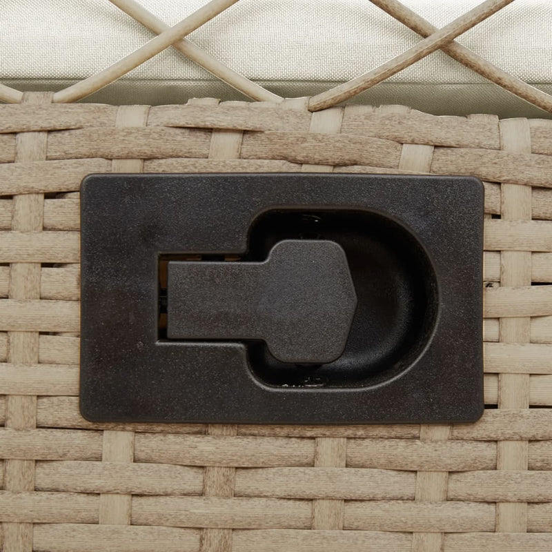 vidaXL 2 db bézs polyrattan dönthető kerti szék