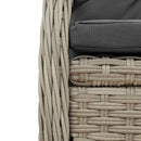 vidaXL 2 db világosszürke polyrattan dönthető kerti szék