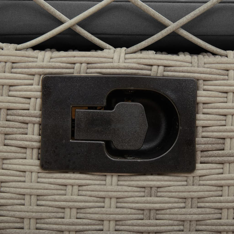 vidaXL 2 db világosszürke polyrattan dönthető kerti szék