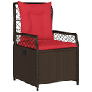 vidaXL 2 db barna polyrattan dönthető kerti szék