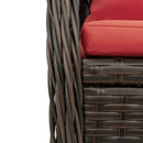 vidaXL 2 db barna polyrattan dönthető kerti szék