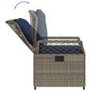 vidaXL 2 db szürke polyrattan dönthető kerti szék