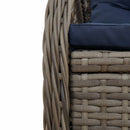vidaXL 2 db szürke polyrattan dönthető kerti szék