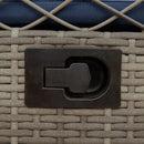 vidaXL 2 db szürke polyrattan dönthető kerti szék