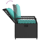 vidaXL 2 db fekete polyrattan dönthető kerti szék