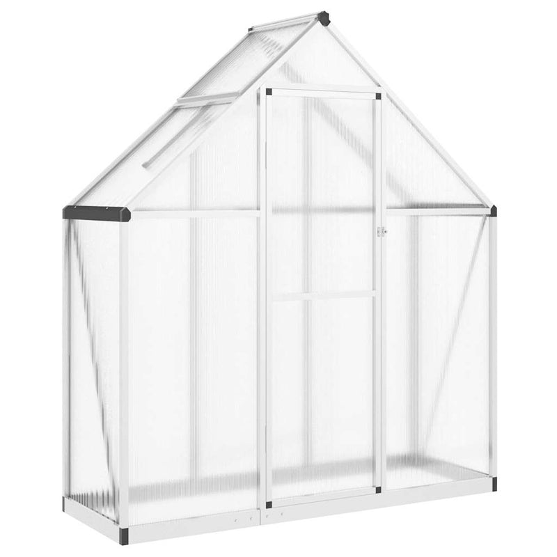 vidaXL ezüstszínű alumínium melegház alapvázzal 169 x 58 x 195 cm