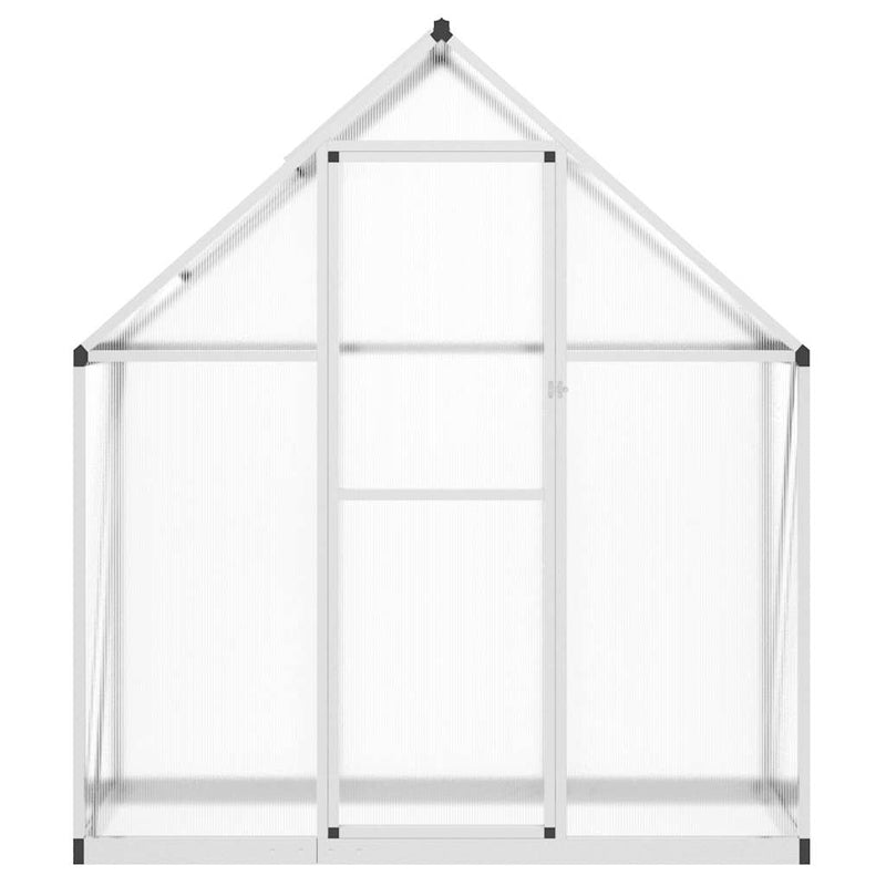 vidaXL ezüstszínű alumínium melegház alapvázzal 169 x 58 x 195 cm