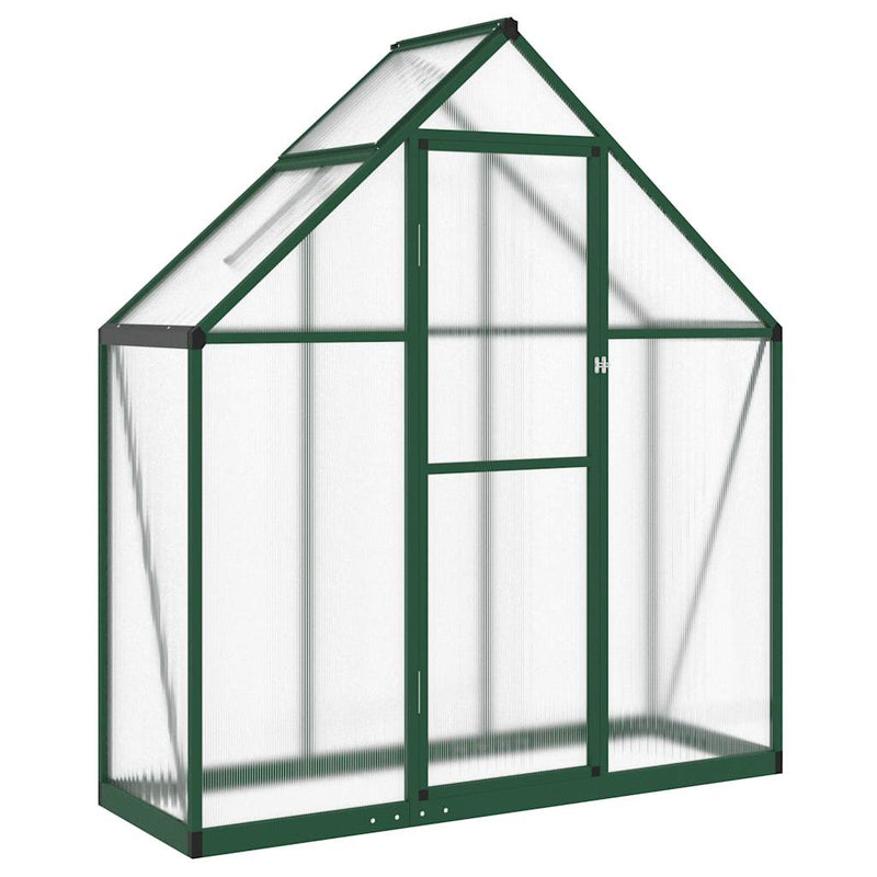 vidaXL zöld alumínium melegház alapvázzal 169 x 58 x 195 cm