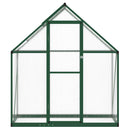 vidaXL zöld alumínium melegház alapvázzal 169 x 58 x 195 cm