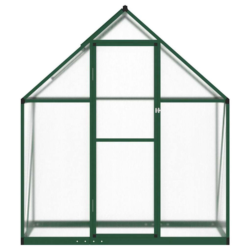 vidaXL zöld alumínium melegház alapvázzal 169 x 58 x 195 cm