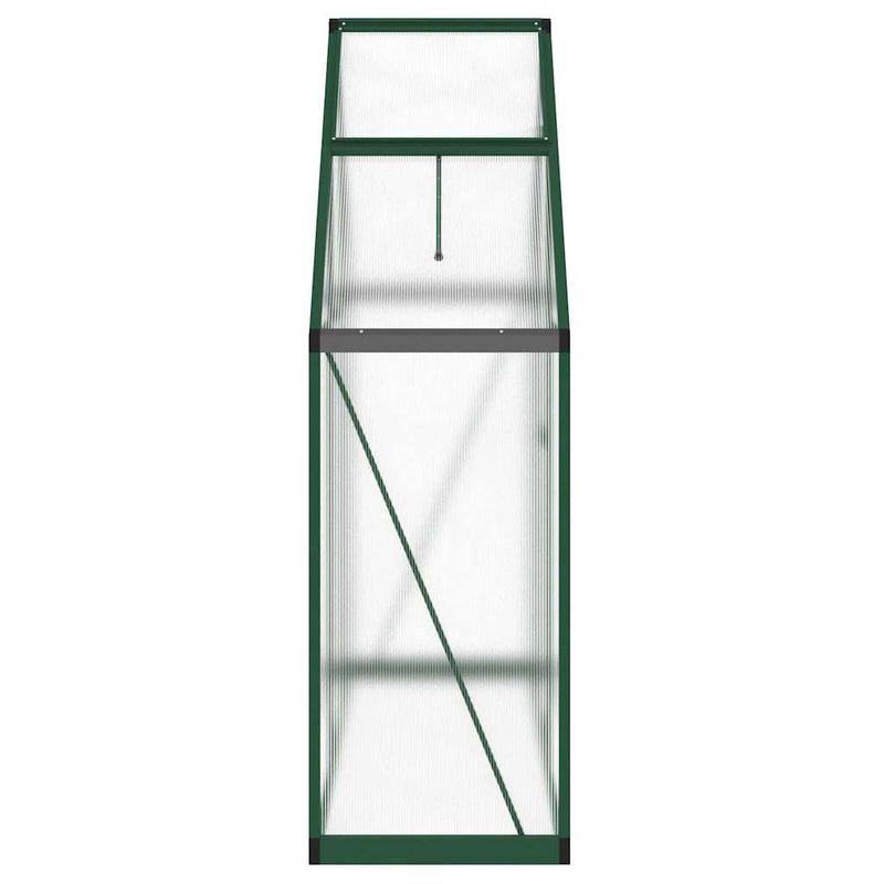 vidaXL zöld alumínium melegház alapvázzal 169 x 58 x 195 cm