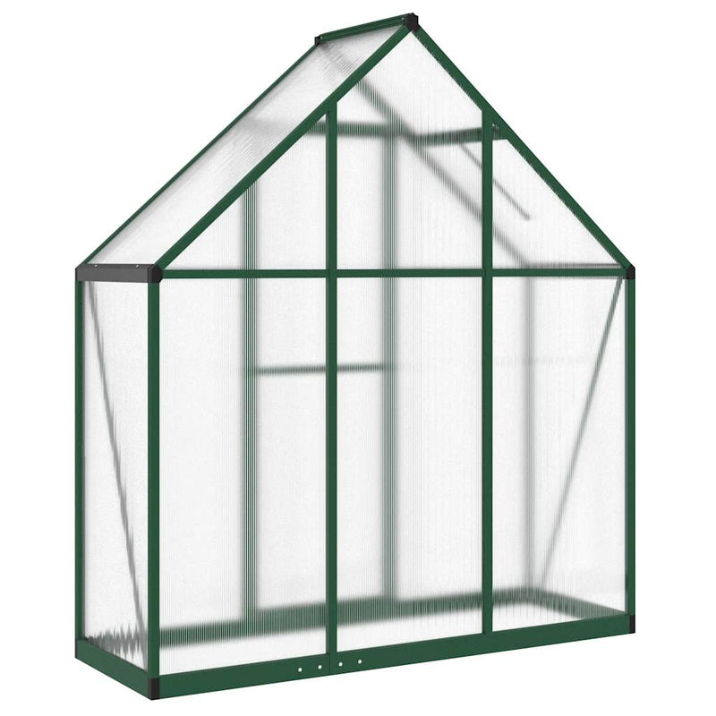 vidaXL zöld alumínium melegház alapvázzal 169 x 58 x 195 cm