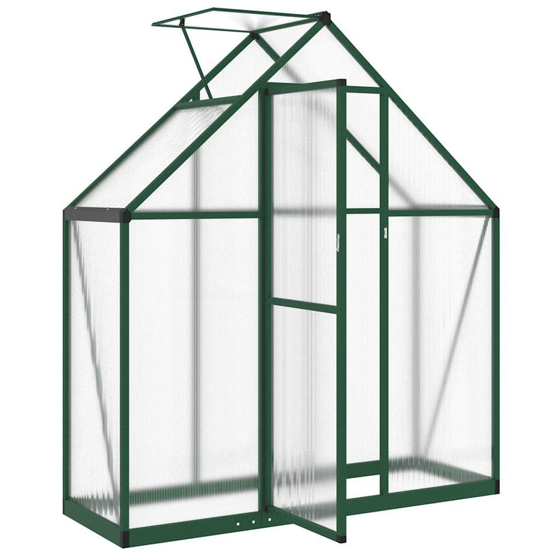 vidaXL zöld alumínium melegház alapvázzal 169 x 58 x 195 cm