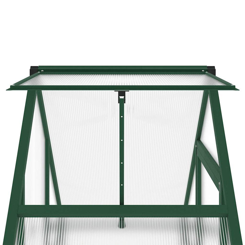 vidaXL zöld alumínium melegház alapvázzal 169 x 58 x 195 cm