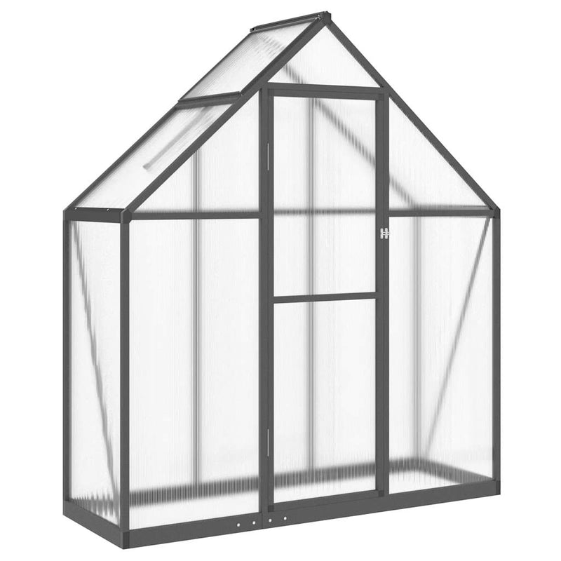 vidaXL antracitszürke alumínium melegház alapvázzal 169 x 58 x 195 cm