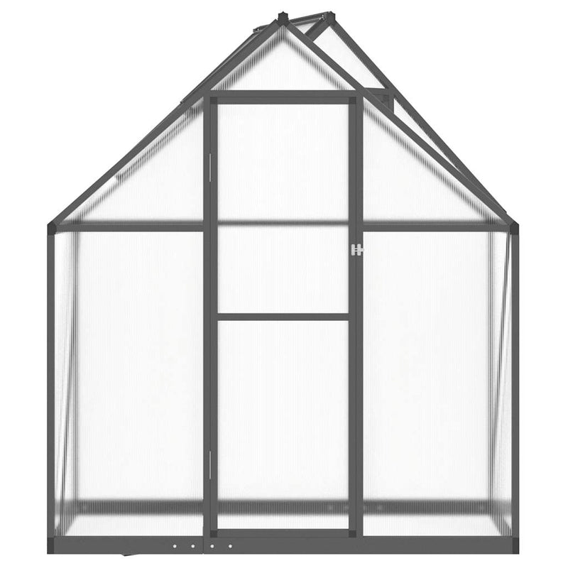 vidaXL antracitszürke alumínium melegház alapvázzal 169 x 58 x 195 cm