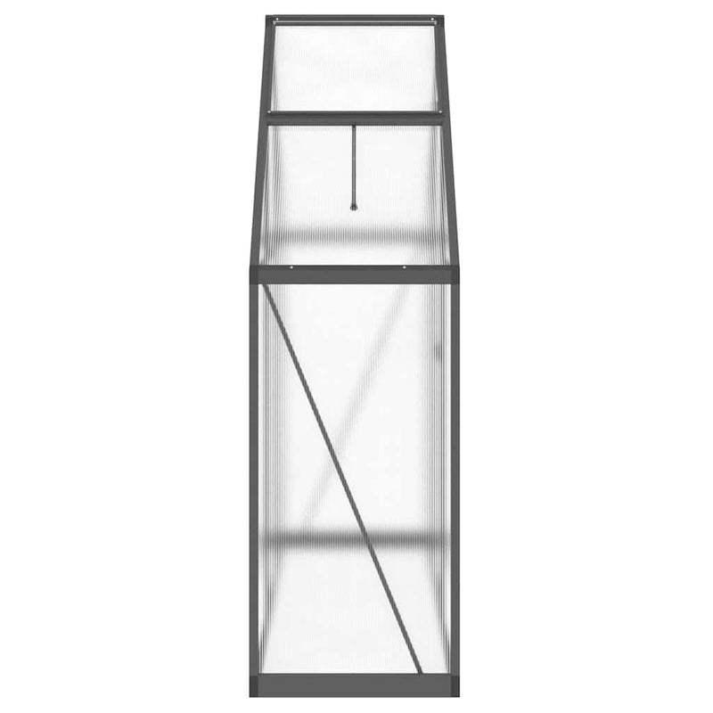 vidaXL antracitszürke alumínium melegház alapvázzal 169 x 58 x 195 cm