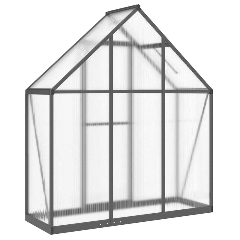 vidaXL antracitszürke alumínium melegház alapvázzal 169 x 58 x 195 cm