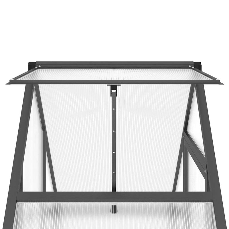vidaXL antracitszürke alumínium melegház alapvázzal 169 x 58 x 195 cm