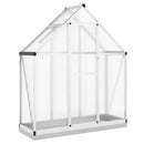vidaXL ezüstszínű alumínium melegház alapvázzal 169 x 58 x 202 cm