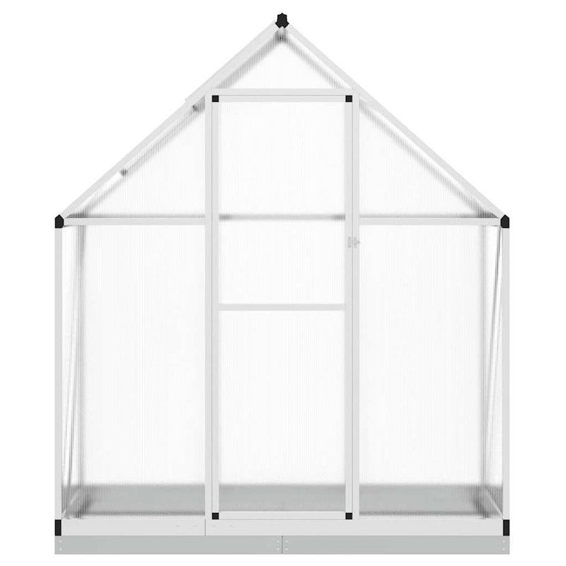 vidaXL ezüstszínű alumínium melegház alapvázzal 169 x 58 x 202 cm