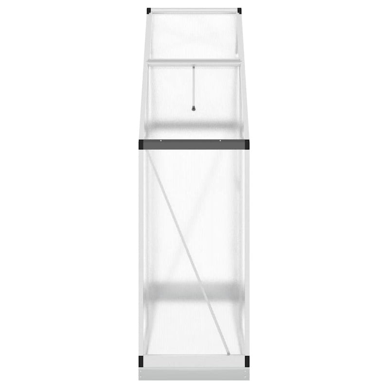 vidaXL ezüstszínű alumínium melegház alapvázzal 169 x 58 x 202 cm