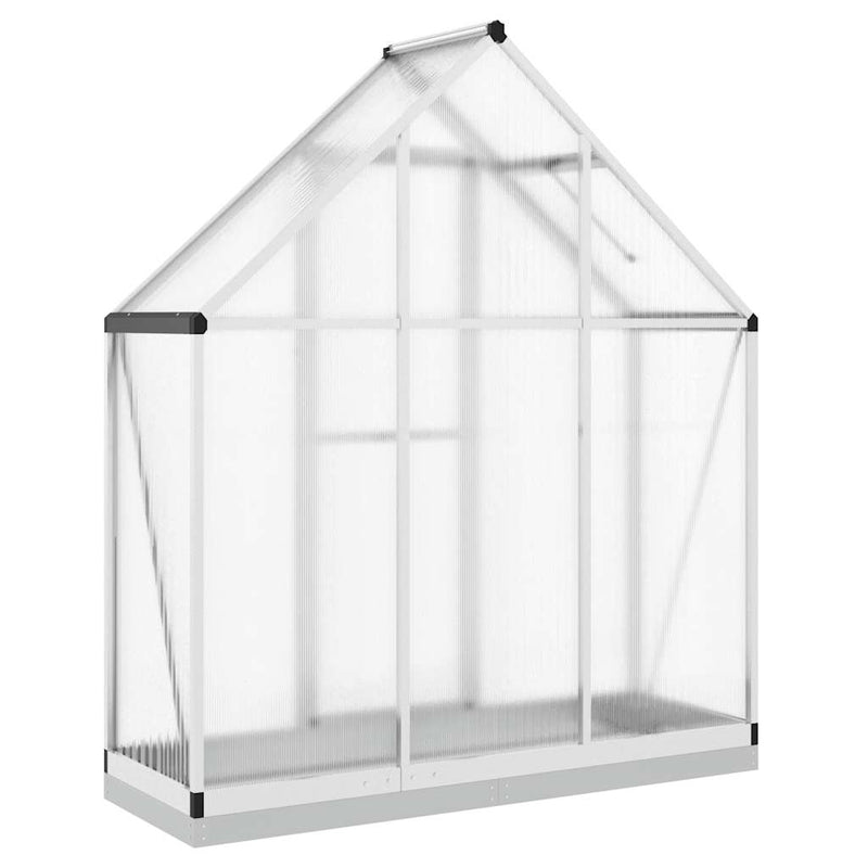 vidaXL ezüstszínű alumínium melegház alapvázzal 169 x 58 x 202 cm