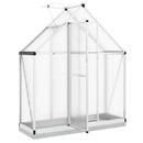 vidaXL ezüstszínű alumínium melegház alapvázzal 169 x 58 x 202 cm