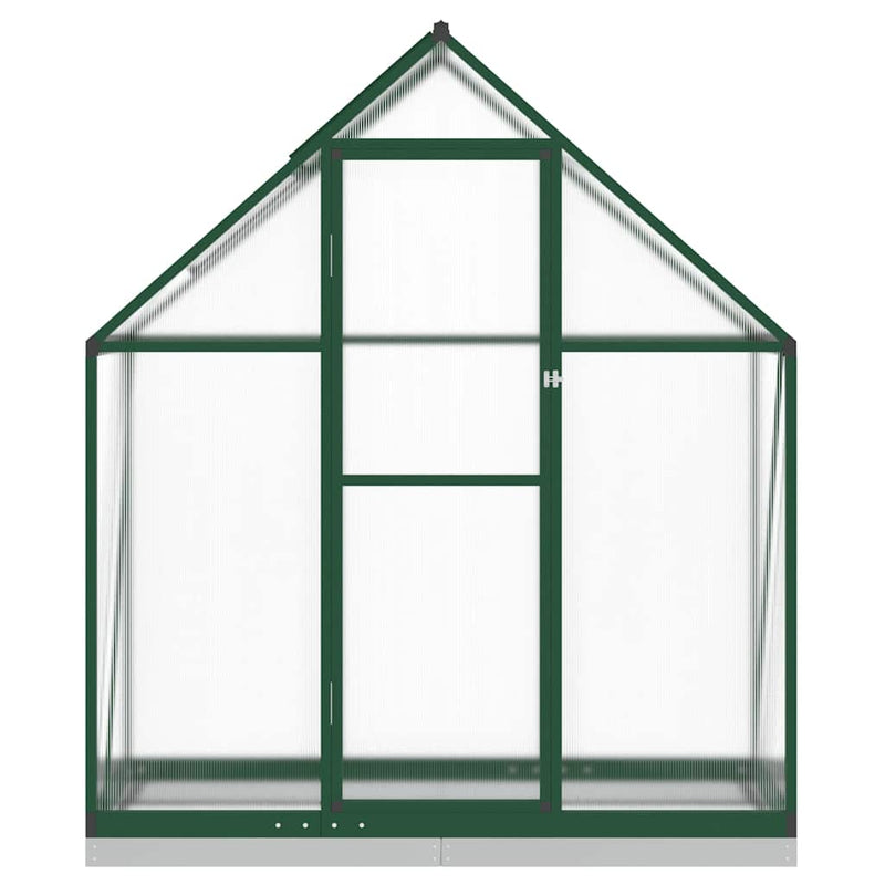 vidaXL zöld alumínium melegház alapvázzal 169 x 58 x 202 cm