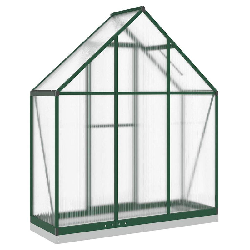 vidaXL zöld alumínium melegház alapvázzal 169 x 58 x 202 cm