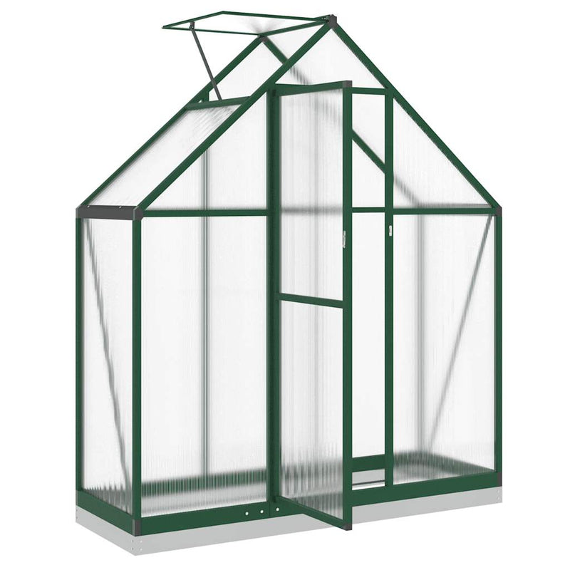 vidaXL zöld alumínium melegház alapvázzal 169 x 58 x 202 cm