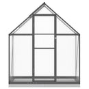 vidaXL antracitszürke alumínium melegház alapvázzal 169 x 58 x 202 cm