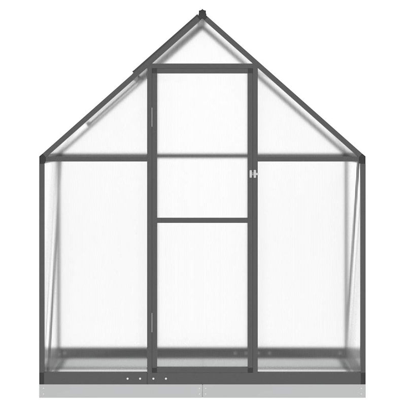 vidaXL antracitszürke alumínium melegház alapvázzal 169 x 58 x 202 cm
