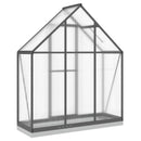 vidaXL antracitszürke alumínium melegház alapvázzal 169 x 58 x 202 cm